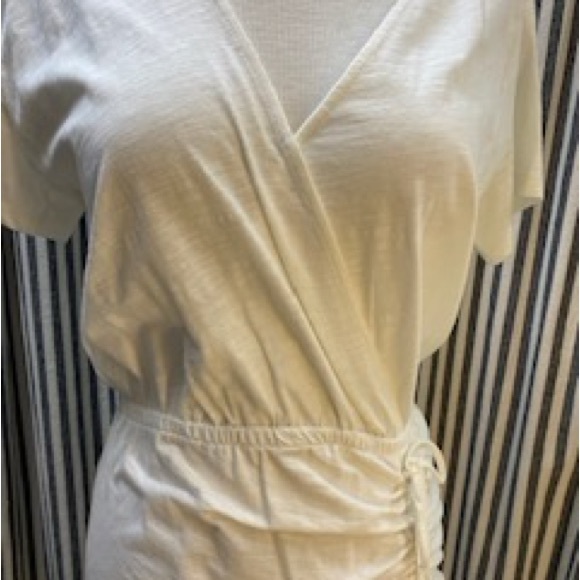 NWT Tart Collection Dress white/ivory 100% ORGANIC COTTON XS M - skirt ruching - Picture 5 of 11